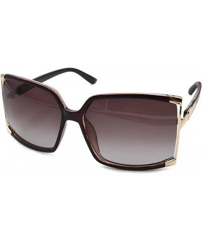 Women's Oversized Metal Frame Colored Lens Uv400 Protection Sunglasses - Tawny - C712CAYEJ5V $15.64 Oversized