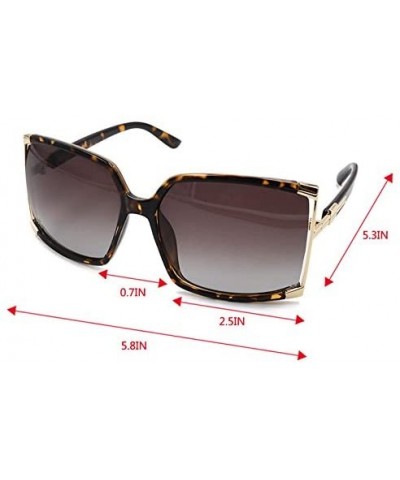 Women's Oversized Metal Frame Colored Lens Uv400 Protection Sunglasses - Tawny - C712CAYEJ5V $15.64 Oversized