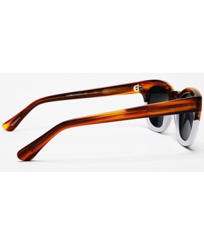 Women's Polarized Modern Classis Vista Horned Rim Vintage Sunglasses - Brown - CT12E0DX0X3 $37.91 Oval