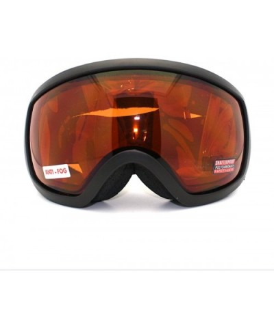 Large Shield Style Ski Snowboard Goggles Anti Fog Double Lens - Matte Black - CG11TG65U47 $18.67 Shield