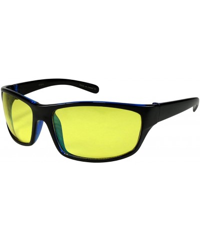 Plastic Night Driving Glasses 570010-ND - Clear Blue - CG1235XA22F $9.81 Sport