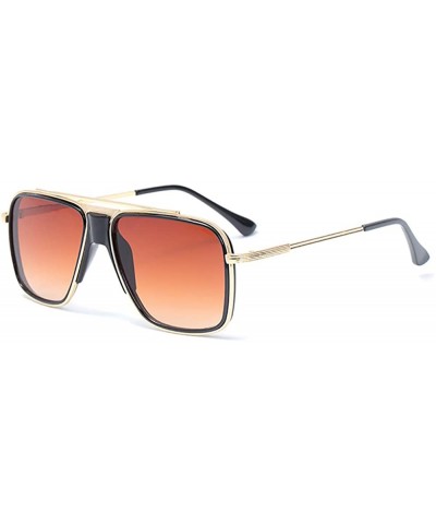 Retro Pilot Sunglasses for men women Double beam Classic Sunglasses Metal Frame Sunglasses 100% UV protection - 3 - CP1920KUW...