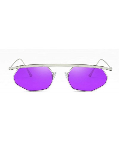 Small Metal Frame Sunglasses Women Purple Yellow Sun glasses Retro Irregular Sunglass for Female UV400 - C318OTTC0GW $12.23 R...