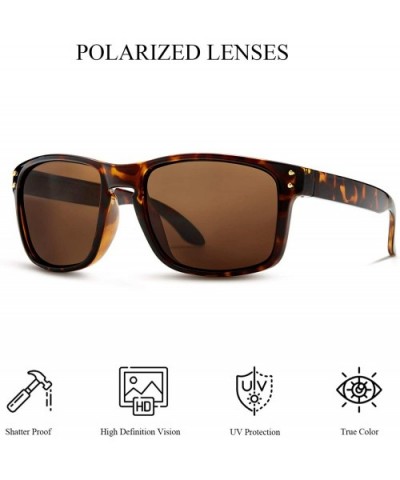 Polarized Sunglasses for Men Women Classic Trendy Stylish 100% UV Protection Sunglasses - CW194OTMC7M $12.87 Square