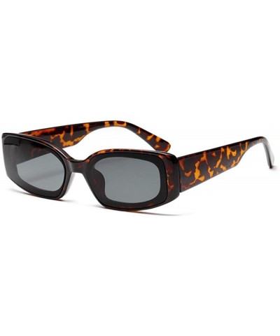 Fashion Cat Eye Sunglasses Women Brand Designer Rectangle Sun Black As Picture - Leopard - CA18YZT85EH $5.64 Aviator