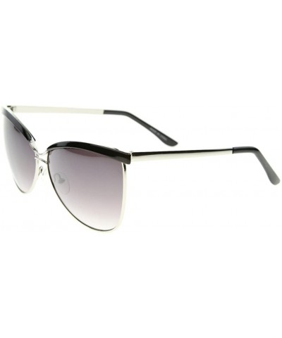 Urban Fashion Cat Eye Brow Bar Sunglasses S61NG1230 - Black - CR183KTUH9D $6.38 Cat Eye