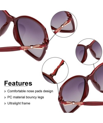 Oversized Polarized Sunglasses for Women Fashion Designer Sunglasses Eyewear for Outdoor-100% UV Protection - CN18T4EU094 $13...