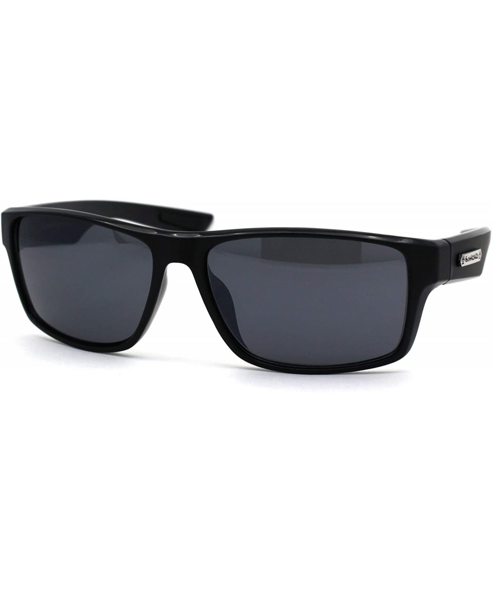 Classic 90s Narrow Rectangular Biker Gangster Sunglasses - Matte Black - CF195EE4X5C $7.24 Rectangular