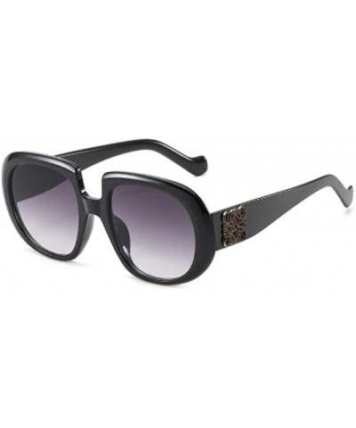 Flash Frame Sunglasses for Women Trendy Oversized Gradient Lens Eyeglasses UV Protection - C2 Black Grey - CD190HEK0T8 $10.56...