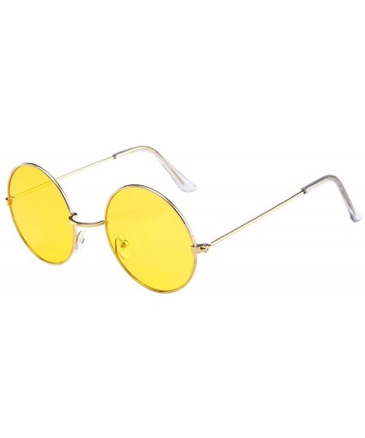 Unisex Vintage Retro Glasses Circle Frame Fashion Sunglasses Eyewear - G - CD18Q4Y02NX $6.02 Square