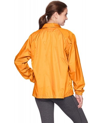 Nylon Coach's Jacket/Lined - Gold - C7114ZEXUVF $15.08 Sport