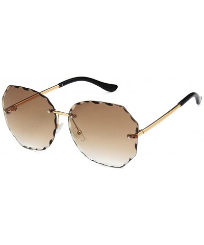 Unisex Sunglasses Fashion Pink Drive Holiday Polygon Non-Polarized UV400 - Brown - C618RH6SMH4 $5.88 Square