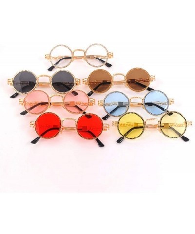 Vintage Sunglasses Designer Colorful Rhinestone - CD18USDY0DX $8.06 Round