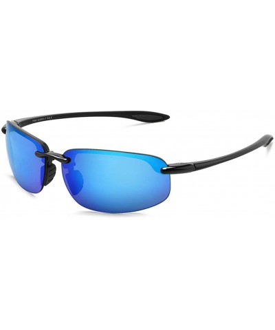 Sunglasses Men Classic Rimless Driving Hiking Women's TR90 Material UV400 Male - C1 Black Gray - CL18M3MX0X2 $27.36 Rimless