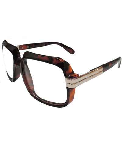 Run Dmc Rapper Retro Large Clear Lens Eye Glasses - CW11GTPKDYF $6.48 Square