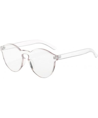 Women Ladies Fashion Cat Eye Shades Sunglasses Integrated UV Candy Colored Glasses (White) - White - C7184XZ5XM8 $7.15 Cat Eye