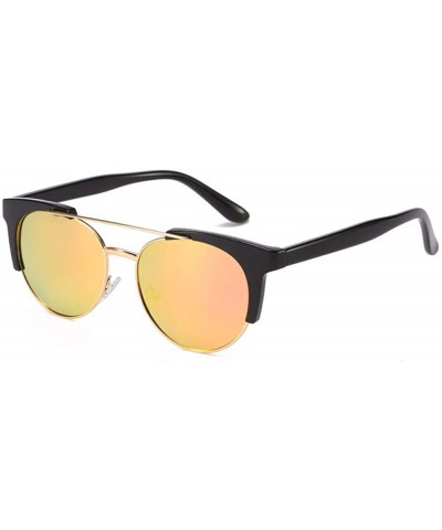 Sunglasses RETRO SUNGLASSES coated with round sunglasses - A - CB18QQGDWIO $36.29 Aviator