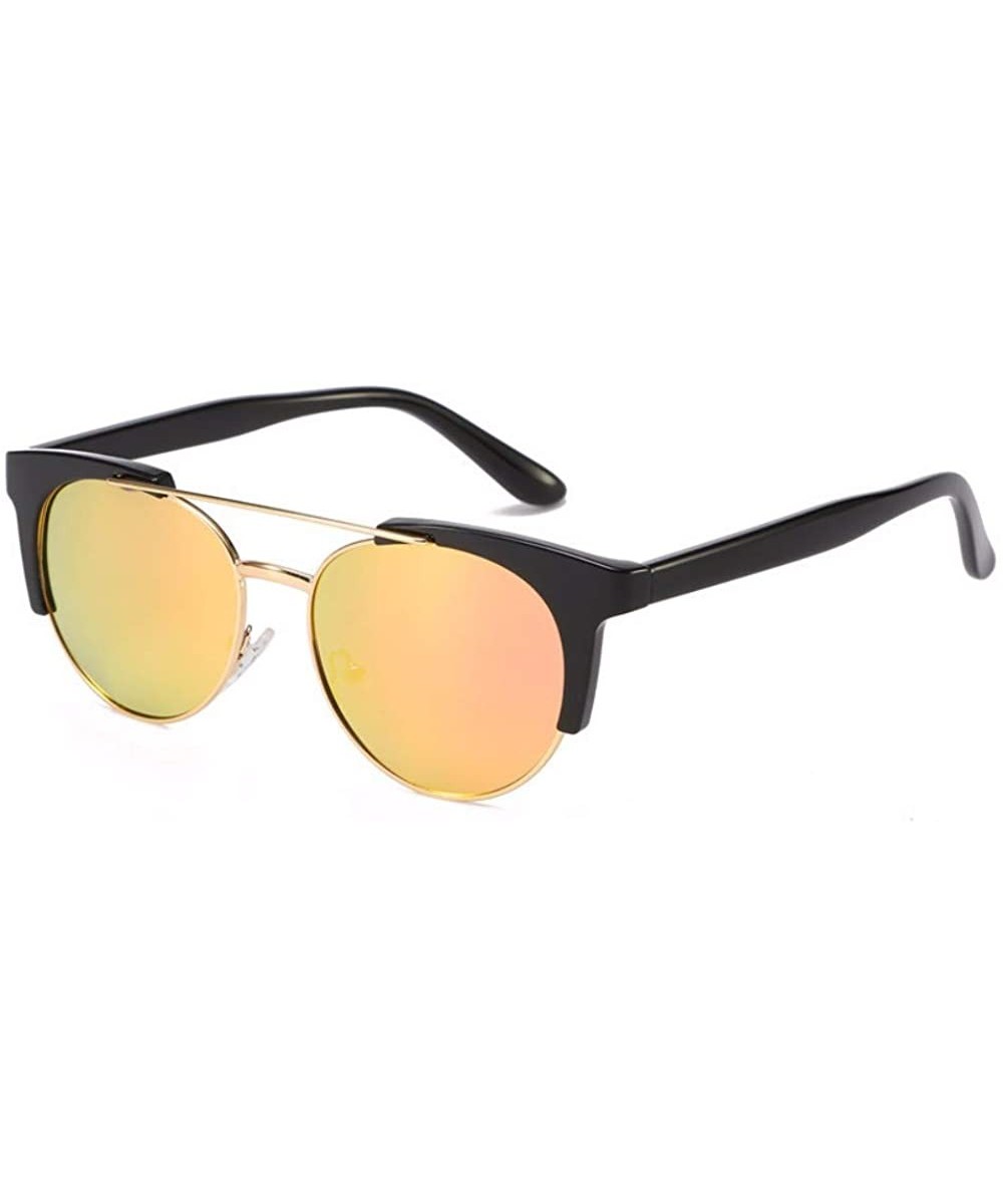 Sunglasses RETRO SUNGLASSES coated with round sunglasses - A - CB18QQGDWIO $36.29 Aviator