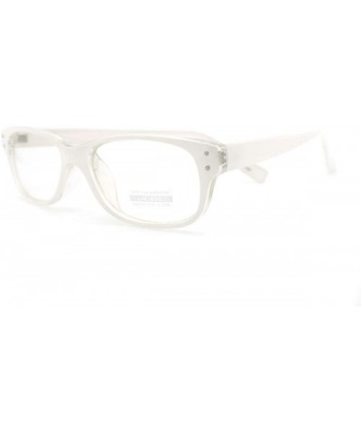 Black Narrow 2 Tone Color Clear Lens Glasses Frame - White/Clear - CH11C047G3F $6.86 Rectangular