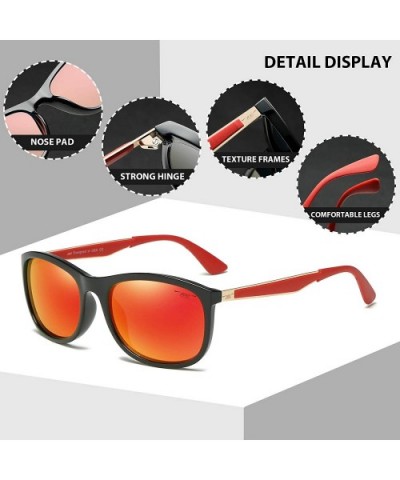 Polarized Sports Sunglasses TR90 Frame UV Protection for Men and Women Driving Baseball Running 2678 - Red - C518WY0YMG6 $13....