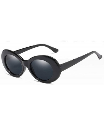 Clout Goggles Kurt Cobain Sunglasses Retro Oval Thick Frame Womens Sunglasses - C1 - CG18THLSY7D $7.02 Goggle
