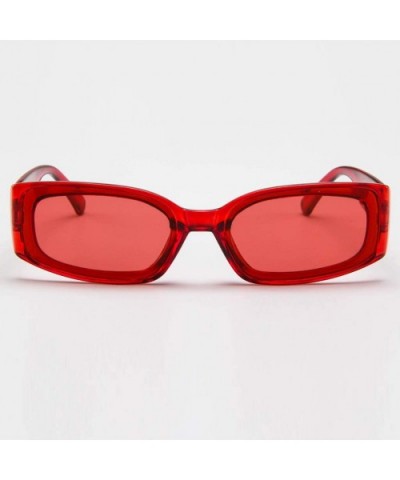 Unisex Rectangular Polarized Sunglasses for Women UV400 Protection Driving Eyewear - Red - CZ18TRSNH0U $5.29 Rectangular