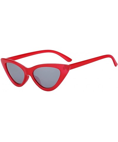 Cruisers Sunglasses Womens Transparent Designer - Red + Silver Mirror - CT18CT7Q9EZ $14.68 Cat Eye