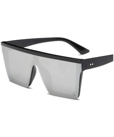 Male Flat Top Sunglasses Men Brand Black Square Shades UV400 Gradient Sun Glasses Cool One Piece Designer - CX1985E2TDZ $29.6...