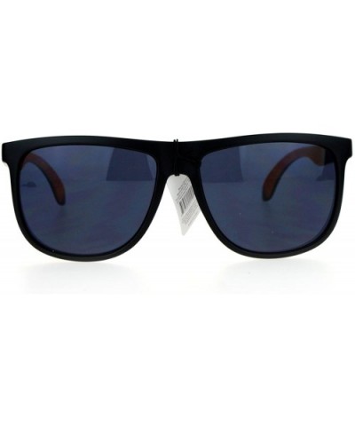 KUSH Sunglasses Thin Square Frame Rubber End Temple Matte Black - Black Orange - CX188ORMQON $6.30 Square