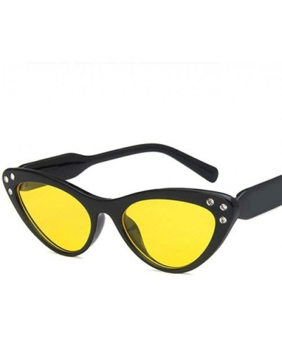 Unisex Sunglasses Retro Pink Drive Holiday Oval Non-Polarized UV400 - Bright Black Yellow - CA18RLTHGCA $4.36 Oval