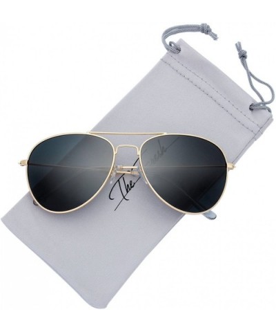 Classic Metal Frame Polarized Lens Aviator Sunglasses with Gift Box - 10-gold - C6194QYL0LN $10.60 Aviator