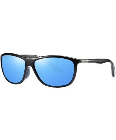 Polarized Sunglasses for Men Sport Sunglasses for Driving or Sports Activity - Black/Blue - CR18W89M90A $9.10 Sport