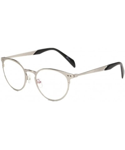 Women's Retro Glasses Frame Men Optical Eye Glasses Spectacle Eyeglasses Frame - Silver - C51827C7YXN $8.64 Rimless