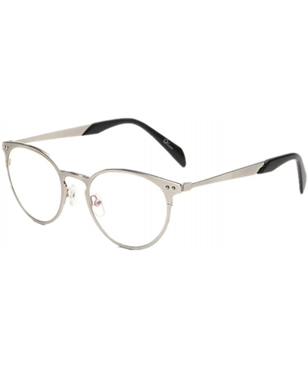 Women's Retro Glasses Frame Men Optical Eye Glasses Spectacle Eyeglasses Frame - Silver - C51827C7YXN $8.64 Rimless