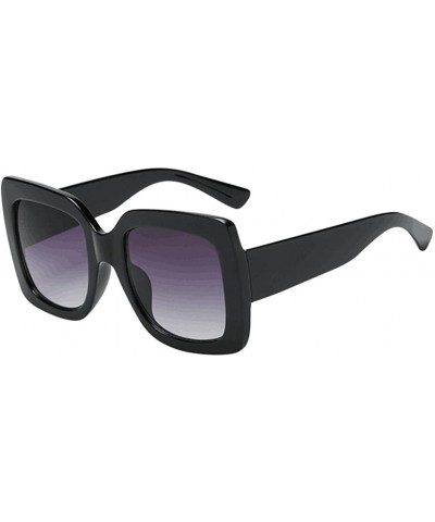 Women Sunglasses Kiasebu Oversized Square Luxury Sunglasses Gradient Lens Vintage Eye Glasses - A - C918ENKGKNX $4.67 Oversized