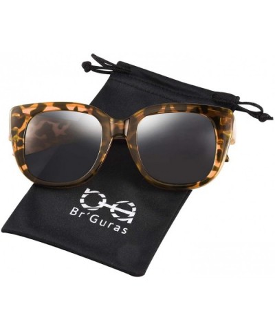 Polarized Oversized Cat Eye Fit over Sunglasses Wear Over Prescription Glasses for Women&Men - Amber Leopard - C918AY4MDX8 $1...