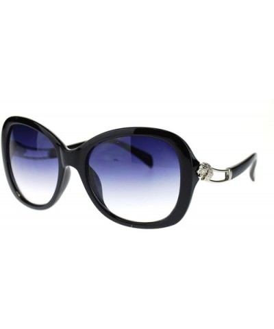 Diva Womens Coguar Temple Oversized Butterfly Fashion Sunglasses - Black Smoke - C411N9PKY9H $7.97 Oversized