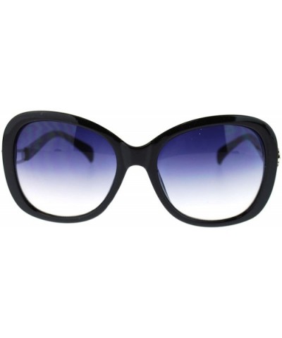 Diva Womens Coguar Temple Oversized Butterfly Fashion Sunglasses - Black Smoke - C411N9PKY9H $7.97 Oversized