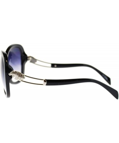 Diva Womens Coguar Temple Oversized Butterfly Fashion Sunglasses - Black Smoke - C411N9PKY9H $7.97 Oversized