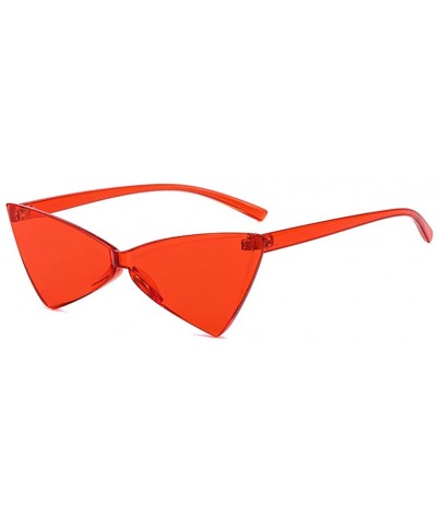 Butterfly Shaped Sunglasses Women Cat Eye Triangle Female Sun Glasses Retro Gift - Red and Black - CD18LR3ZYAI $11.27 Cat Eye