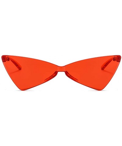 Butterfly Shaped Sunglasses Women Cat Eye Triangle Female Sun Glasses Retro Gift - Red and Black - CD18LR3ZYAI $11.27 Cat Eye