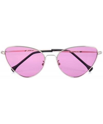 Cat Eye Vibes Metal Frame Sunglasses - Silver - C5186ZRHS9I $10.09 Cat Eye