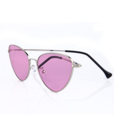 Cat Eye Vibes Metal Frame Sunglasses - Silver - C5186ZRHS9I $10.09 Cat Eye