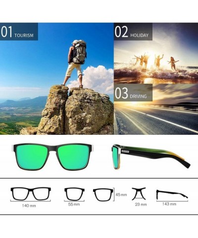 Vintage Polarized Sunglasses for Men and Women Driving Sun glasses 100% UV Protection - C218Y2SUIMK $12.38 Sport