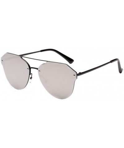 Metal Edge Frame UV Glasses Sunglasses Men Women Retro Vintage Glasses (Silver) - Silver - C418E4U6ZK7 $6.06 Aviator