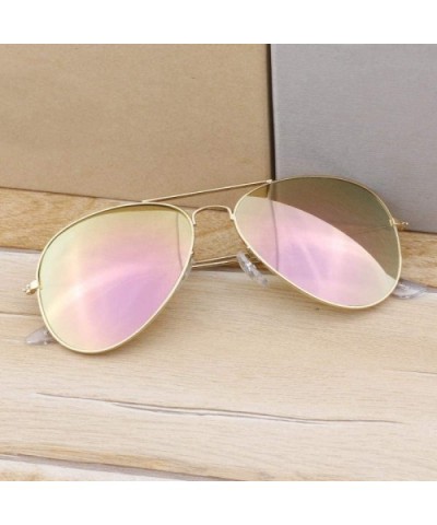 Popular Sunglasses - popular Sunglasses New metal resin sun 3025 wholesale - Gold Frame Powder Film - CC18AZAUN64 $28.13 Goggle