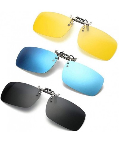 3 PACK - Clip on Flip up Polarized Lens For Prescription Glasses - UV Protection Sunglasses Over RX Eyeglasses - CG18GHGTSYI ...
