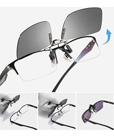 3 PACK - Clip on Flip up Polarized Lens For Prescription Glasses - UV Protection Sunglasses Over RX Eyeglasses - CG18GHGTSYI ...