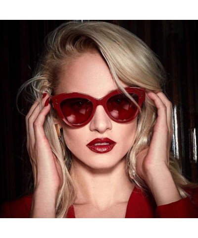 Fashion Vintage Big Frame Sunglasses Summer Retro Eyewear Sunglasses - C - CV18TIW9HRY $6.29 Rimless