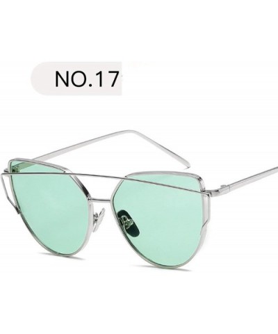 New Cat Eye Sunglasses Women Luxury Brand Design Mirror Lens Vintage Sun Glasses - C17 - C918W6UZMXE $6.89 Cat Eye
